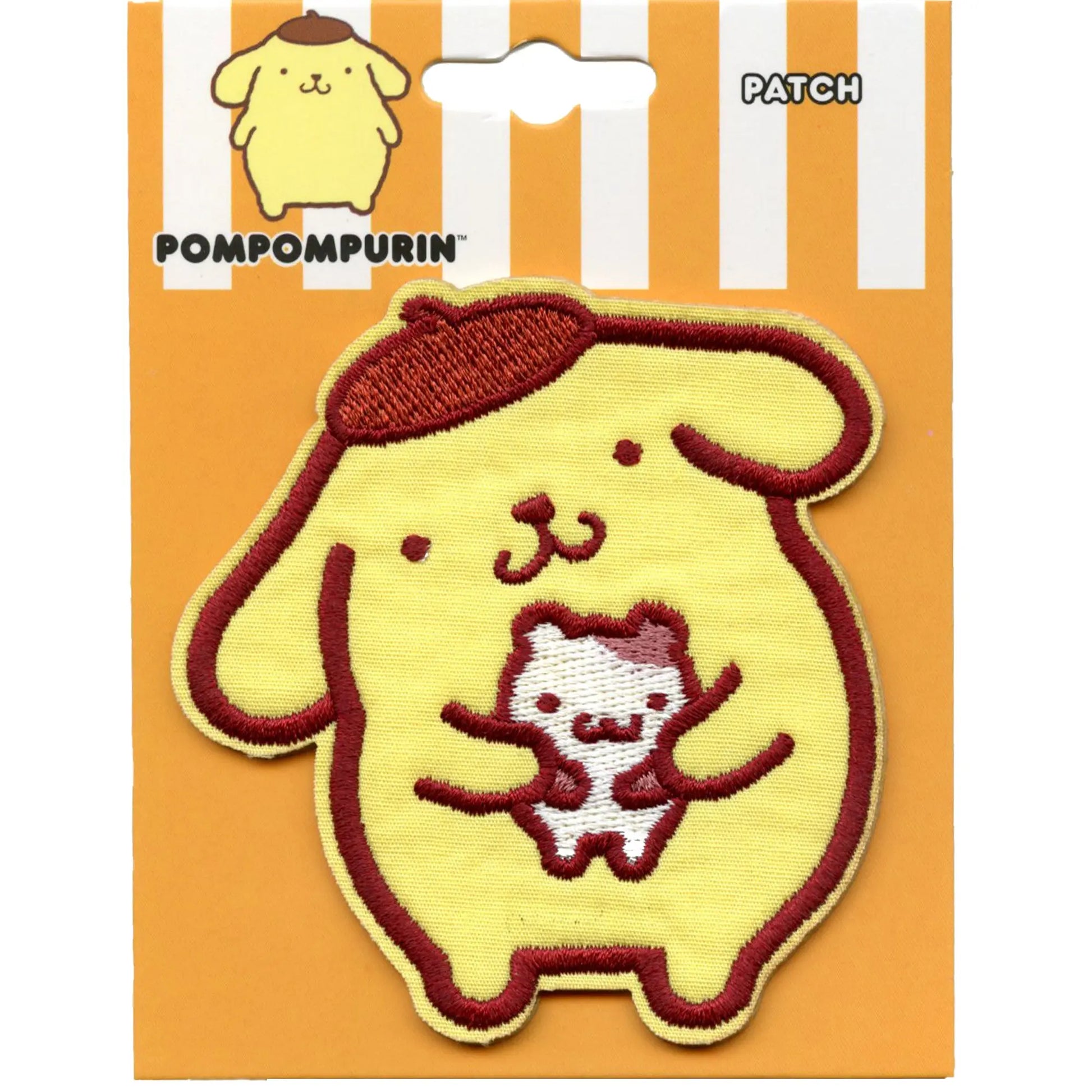 Pompompurin Holding Muffin Patch Purin with Hamster Embroidered Iron On