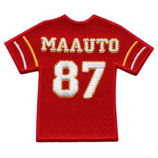 Red Football Jersey Maauto Player Patch Fan Missouri #87 Embroidered Iron On