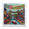 Patch San Antonio Riverwalk Texas Stamp Travel brodé à repasser