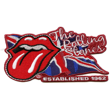 Rolling Stones Lick The Flag Patch Rock Folk Woven Iron On