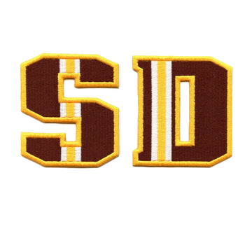 SD San Diego Patch Baseball Fan Letters Embroidered Iron On