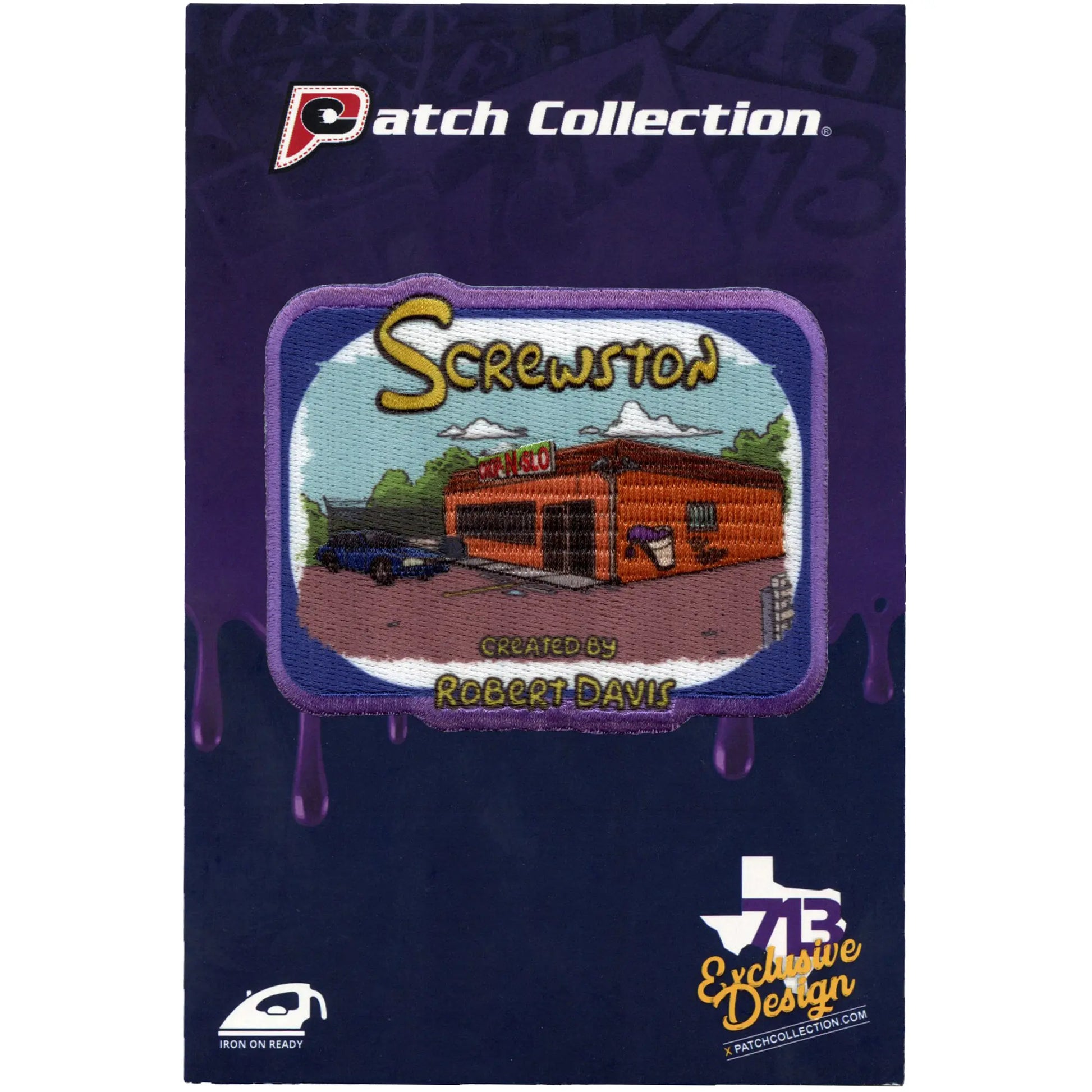 Screwston Houston TV Patch Gas Station Corner Sublimated Embroidered Iron On