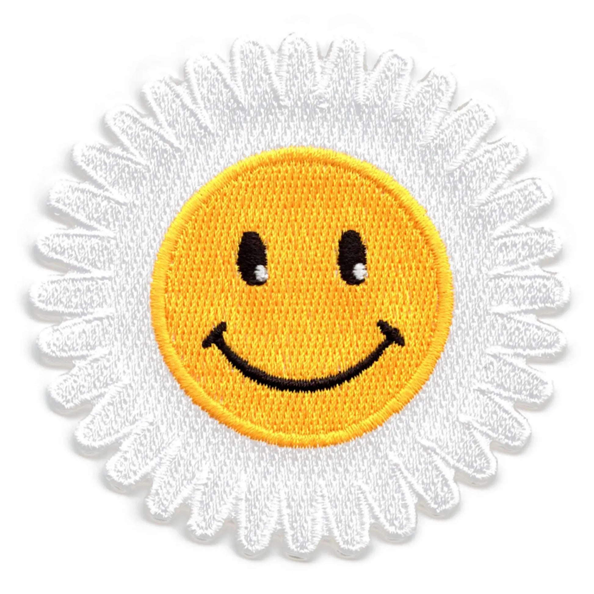 Smiling Summer Daisy Patch Happy Blossom Flower Embroidered Iron On