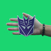 Transformers Purple Helmet Insignia Patch Decepticons Leader Megatron Embroidered Iron On