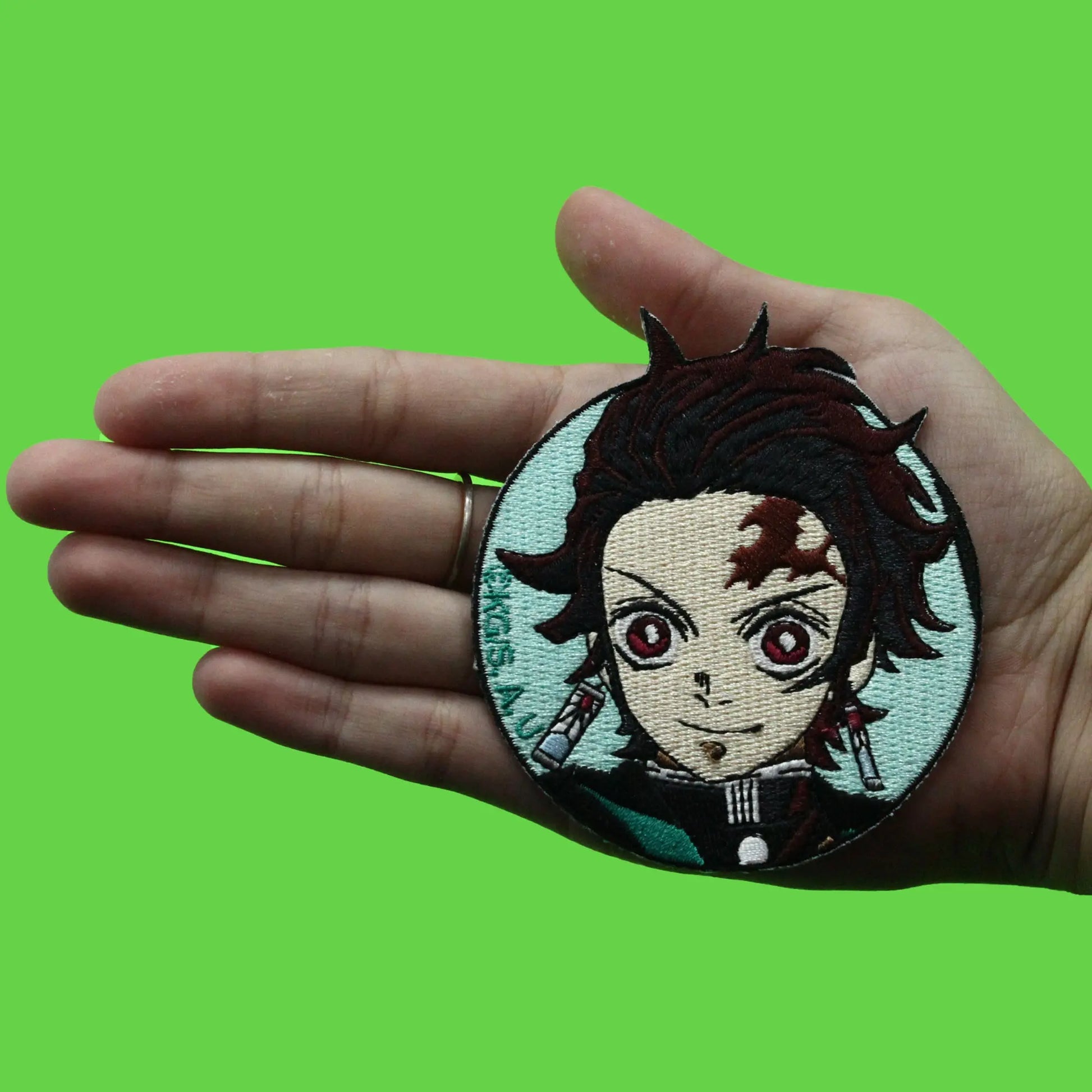 Tanjiro Kamado Eyes Patch Anime Main Character Embroidered Iron On