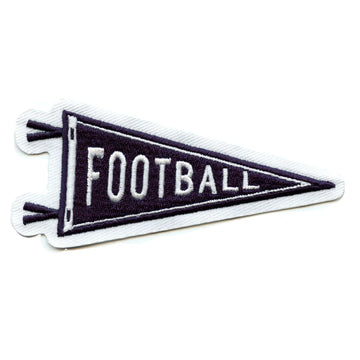 Football Pennant Flag Patch Sports Fan Pride Embroidered Iron On