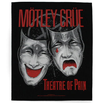 Official Theater Of Pain Patch Motley Crue XL DTG Printed Sew On