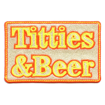 Titties And Beer Patch Neon Women Alcohol Embroidered Iron On