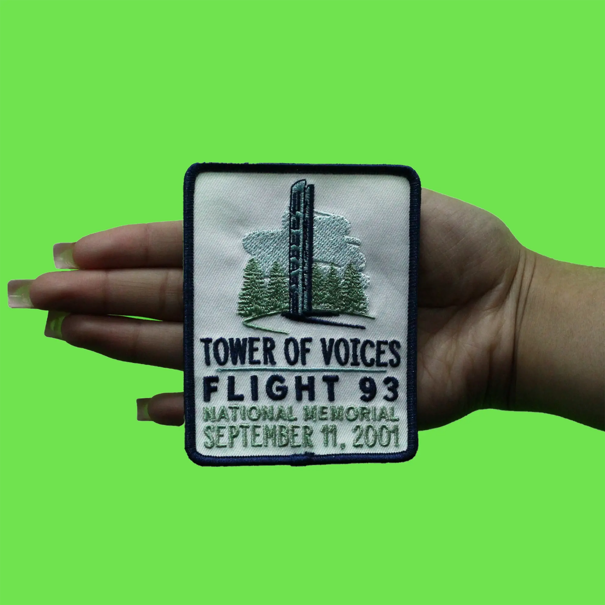 Tower Of Voices Flight 93 Patch National Memorial Monument Embroidered Iron On