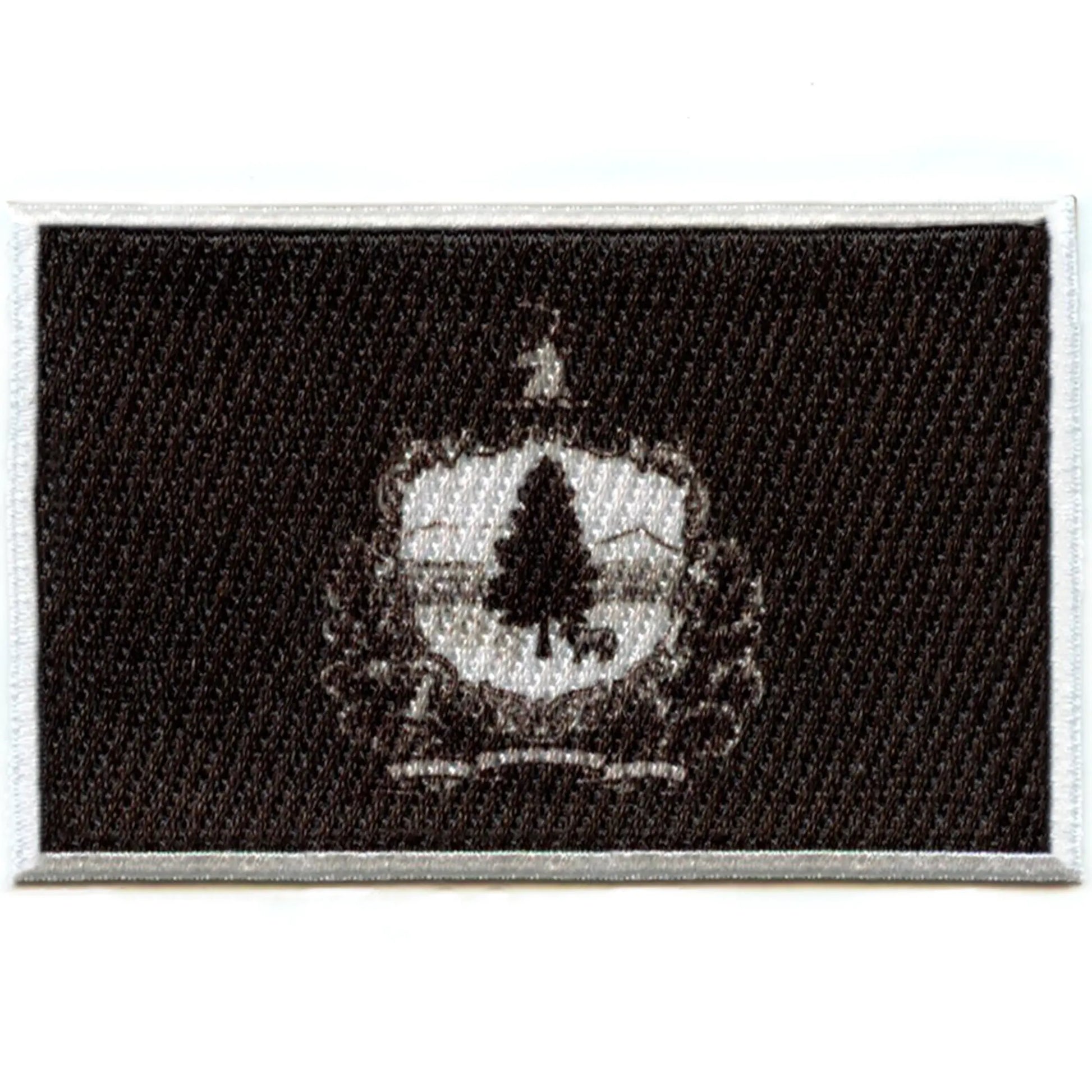 Vermont Patch State Flag Grayscale Embroidered Iron On