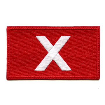 X Means No Patch Korean Survival Game Embroidered Iron On