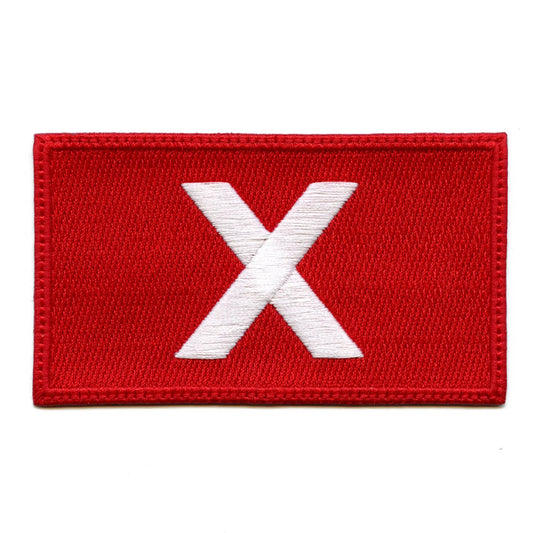 X Means No Patch Korean Survival Game Embroidered Iron On