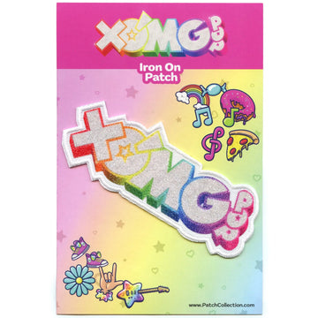 XOMG Pop Glitter Logo Patch Dance Girls Applique Iron On