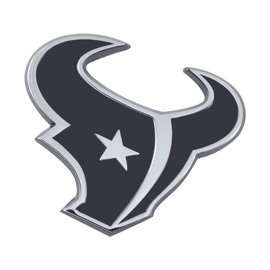 Houston Texans Premium Solid Metal Chrome Plated Car Auto Emblem