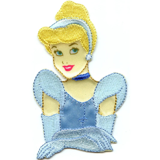 Disney Princess Cinderella Portrait Iron on Embroidered Applique Patch 