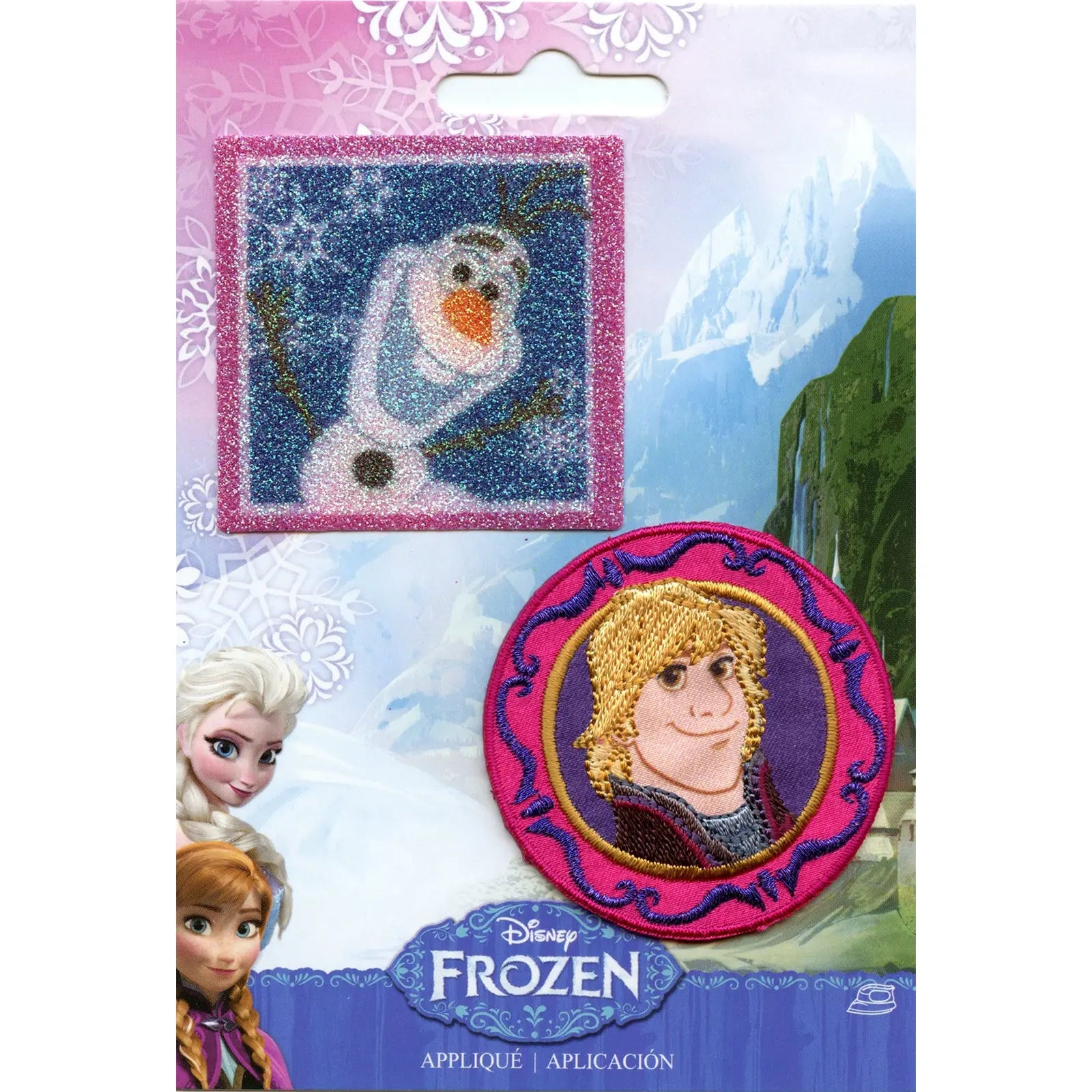 Disney Frozen Olaf and Kristoff 2 pack Iron on Applique Patch 