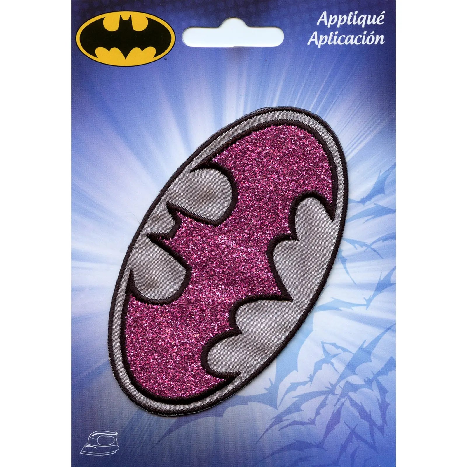 Dc Comics Batgirl Pink Shimmer Iron on Applique Patch 