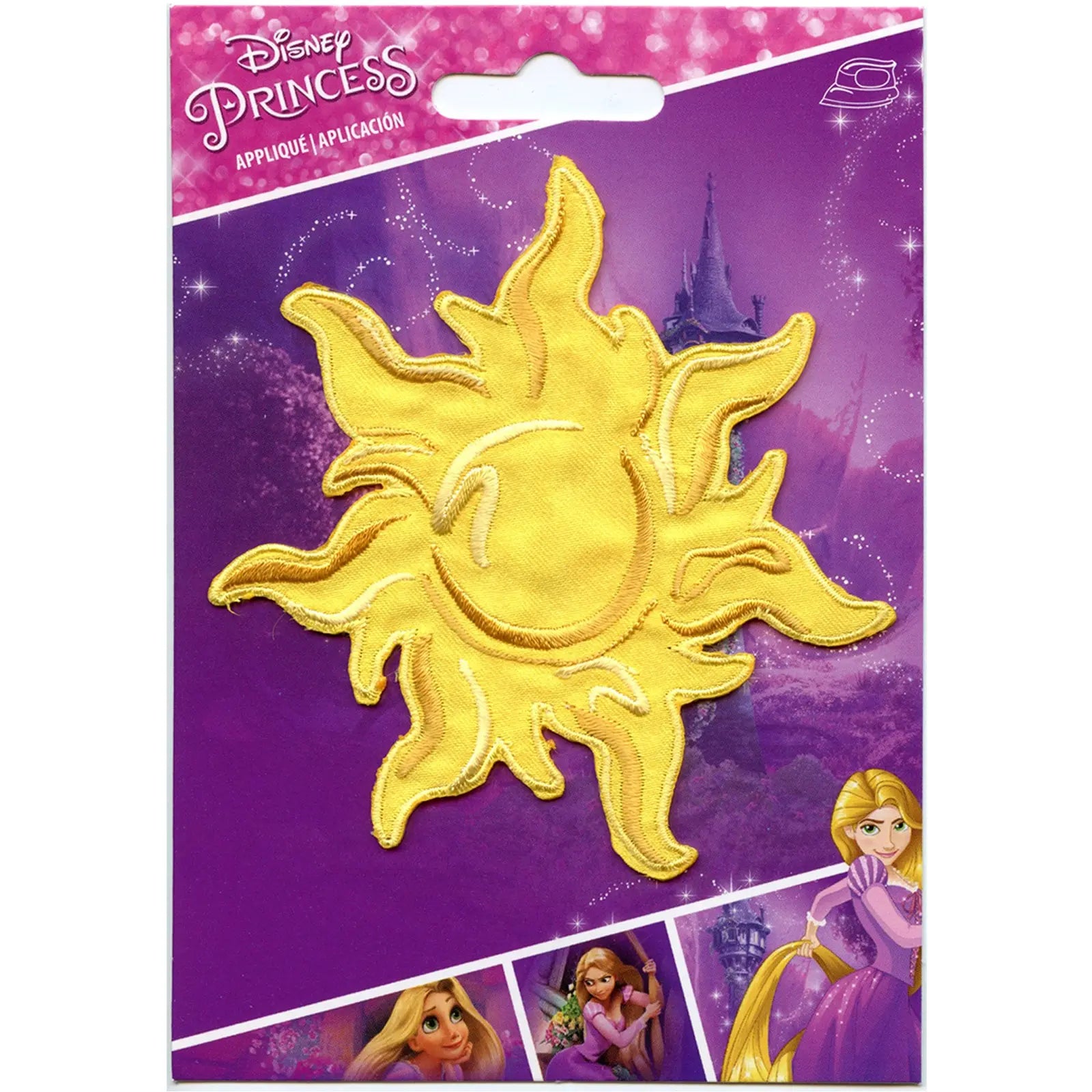 Disney Princess Rapunzel Sun Iron on Embroidered Applique Patch 