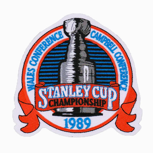 1989 NHL Stanley Cup Final Championship Jersey Patch Calgary Flames vs. Montreal Canadiens 