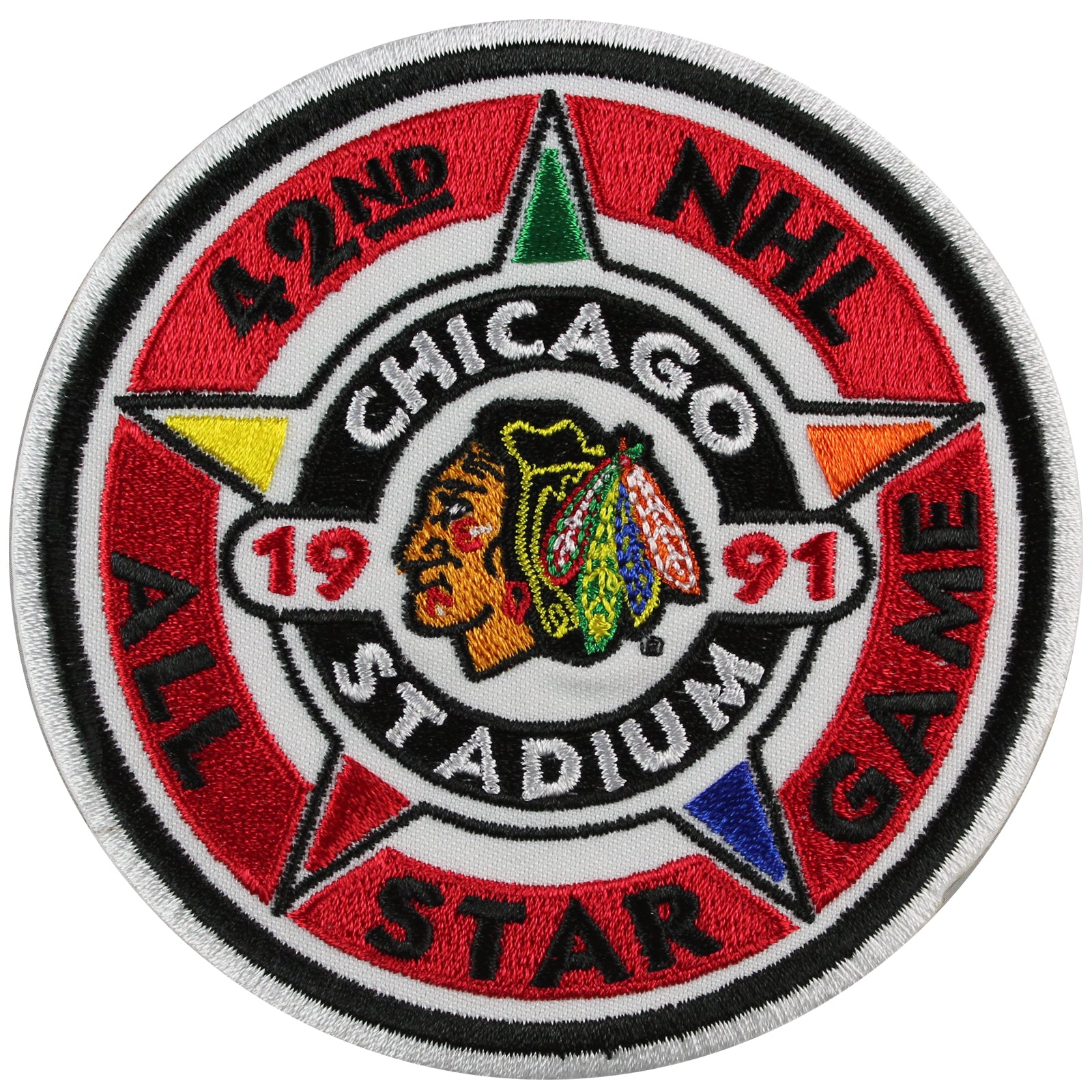 1991 NHL Hockey All Star Game Jersey Patch Chicago Blackhawks 