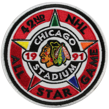 1991 NHL Hockey All Star Game Jersey Patch Chicago Blackhawks 