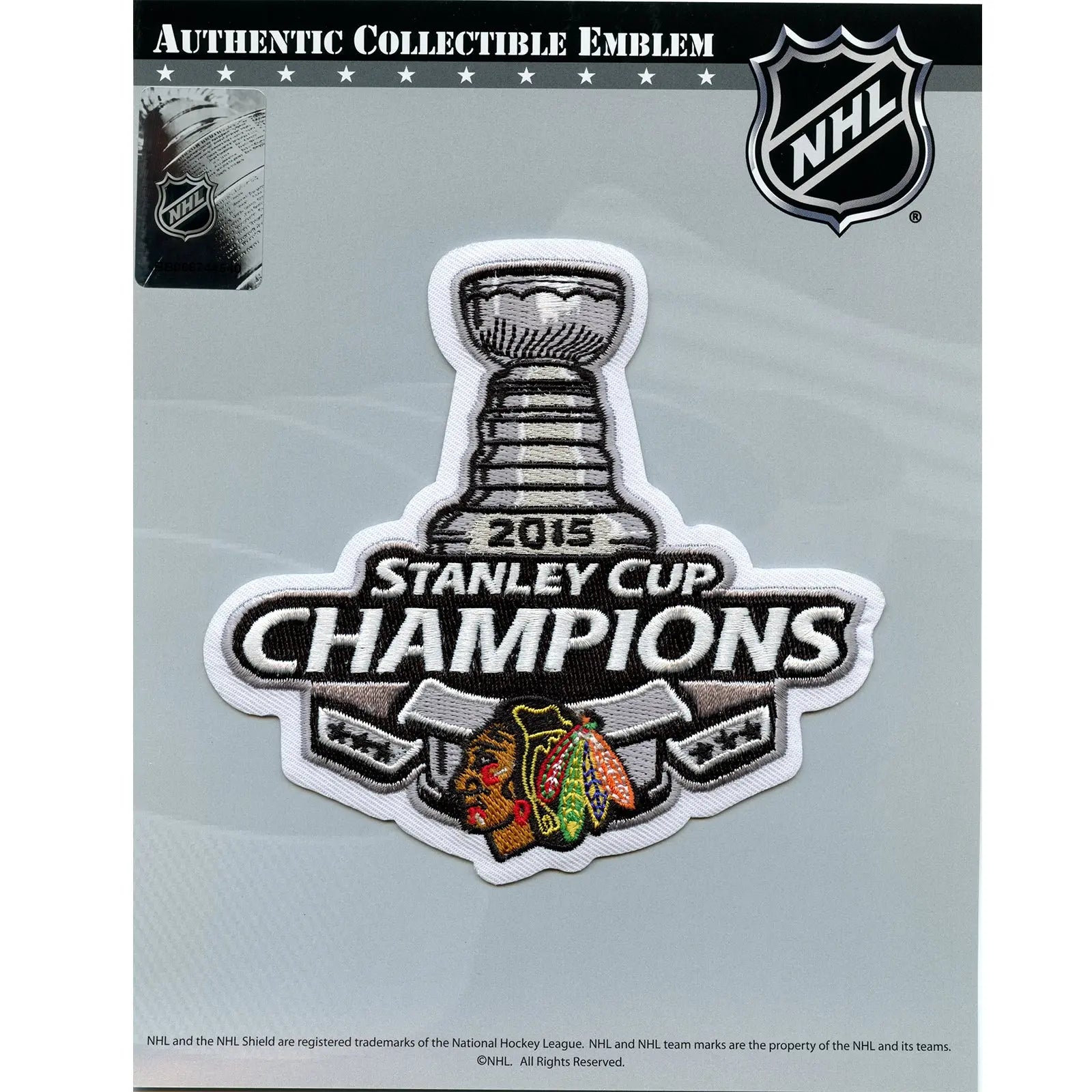 2015 NHL Stanley Cup Final Champions Chicago Blackhawks Jersey Commemorative Patch 