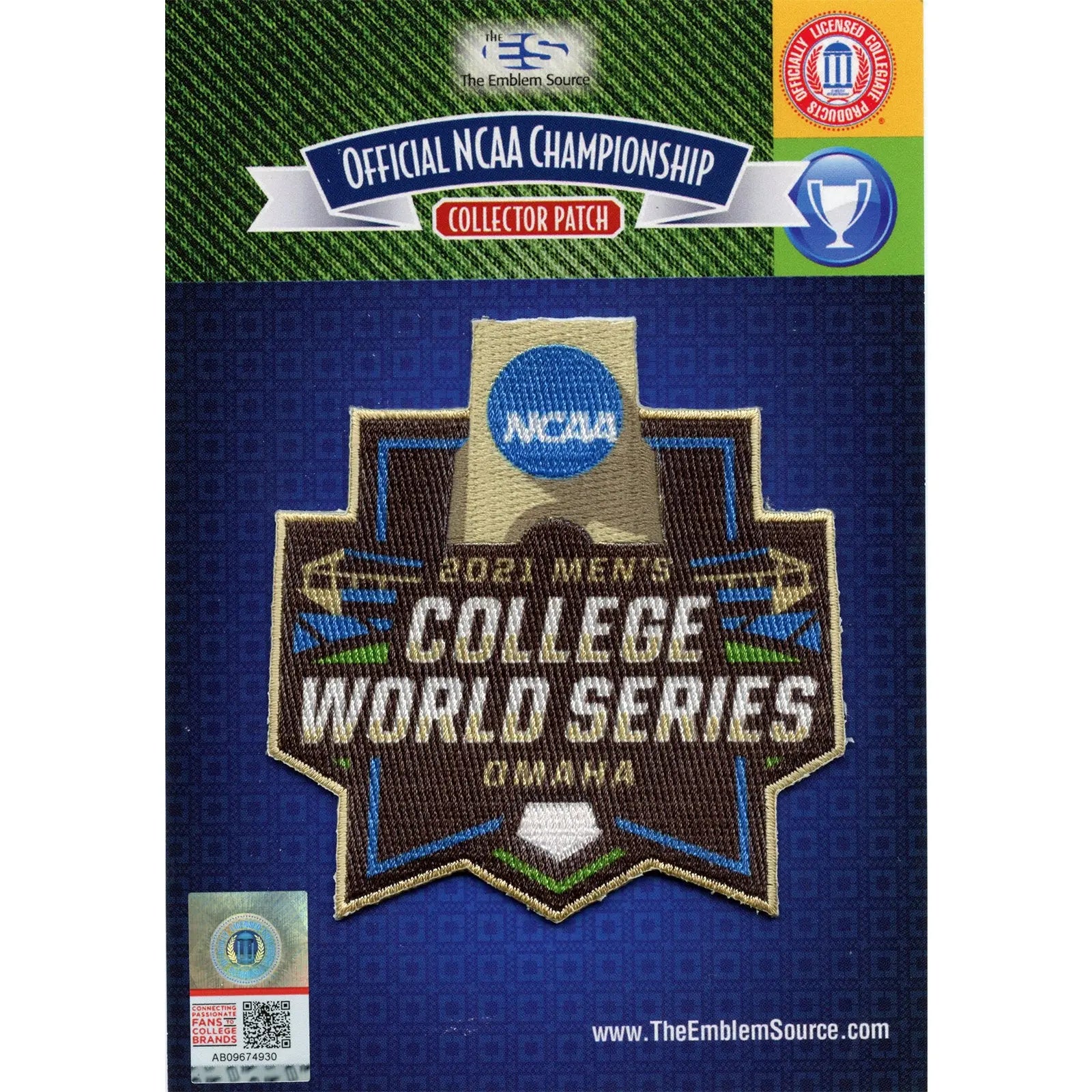 2021 NCAA Men's College World Series Omaha Patch 