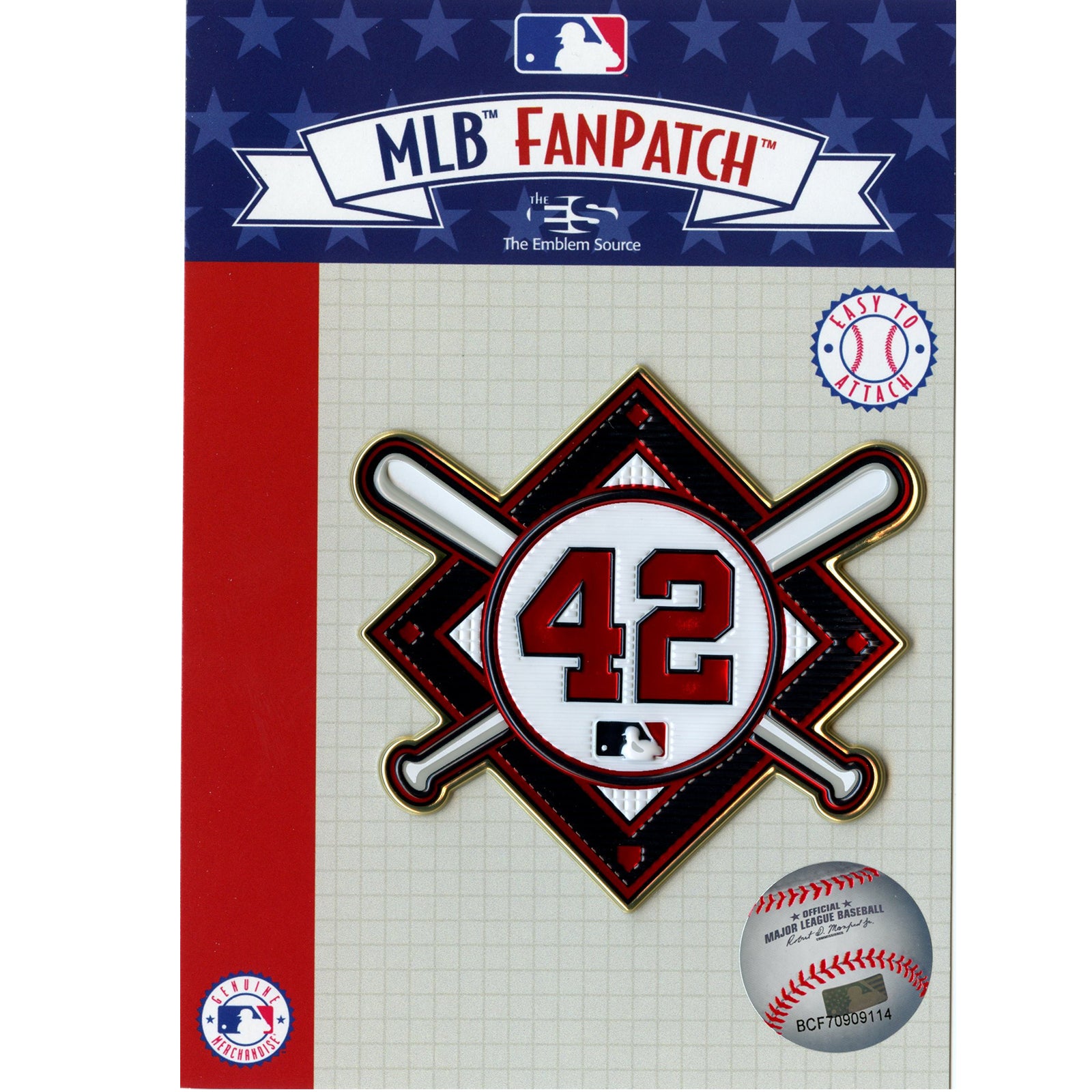 Jackie Robinson Day "42" MLB Jersey Sleeve Patch (Braves) 