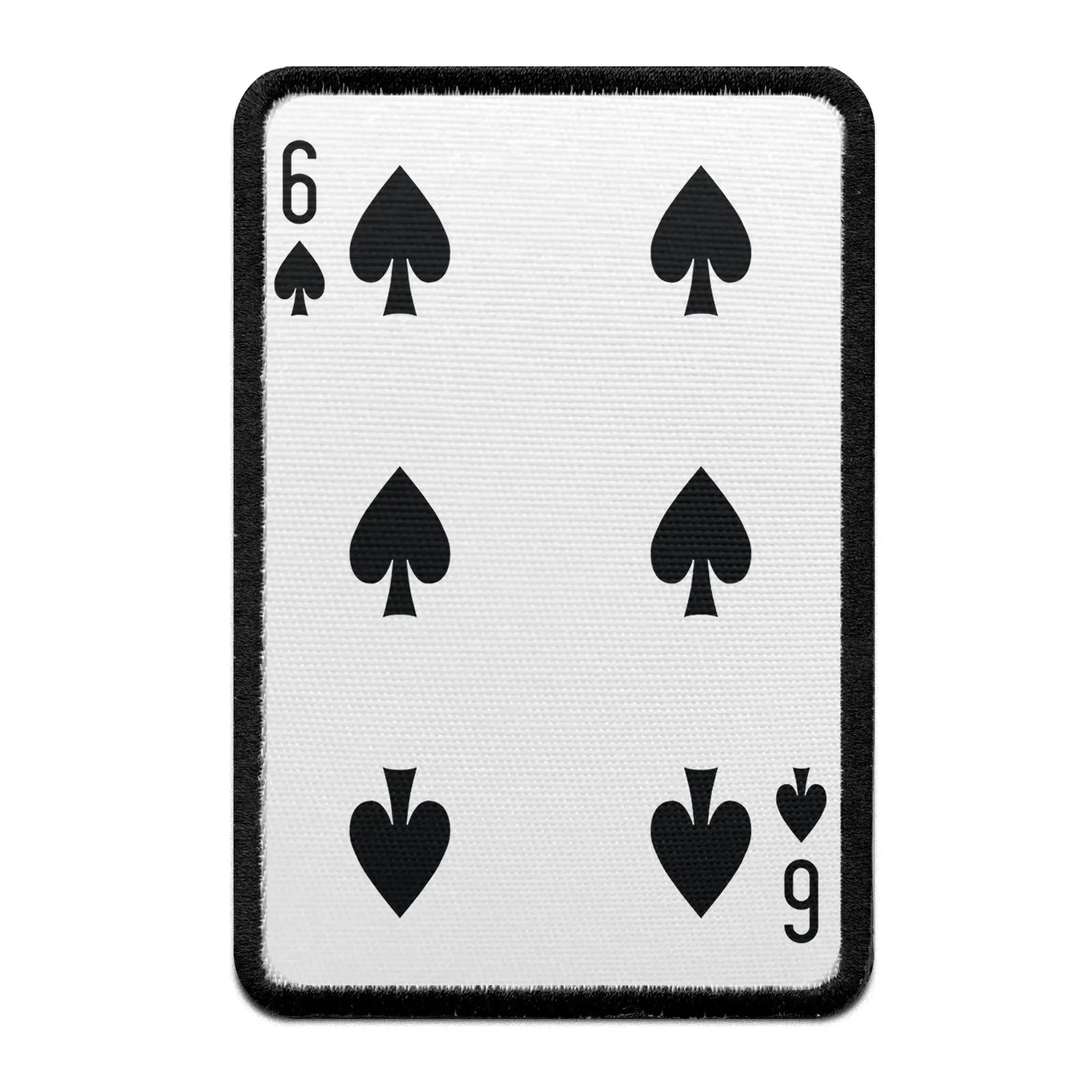 Six Of Spades Card FotoPatch Game Deck Embroidered Iron On 