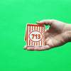 713 Table Tent Patch Texas Fast Food Embroidered Iron On 