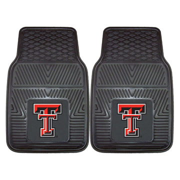 Texas Tech Red Raiders Heavy Duty 2-Piece Vinyl Car Mats Universal Fit 18" x 27" 