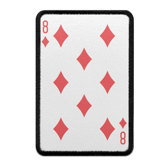 Eight Of Diamonds Card FotoPatch Game Deck Embroidered Iron On 