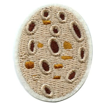 Small Brown Asteroid Embroidered Iron On Patch 