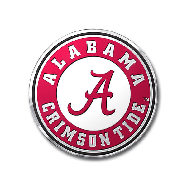 University of Alabama Crimson Tide Colored Aluminum Car Auto Emblem 