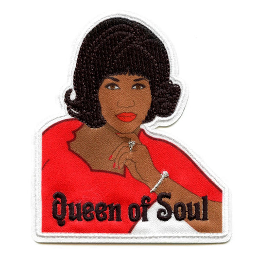 Official Aretha Franklin Patch Queen of Soul Embroidered Iron On 