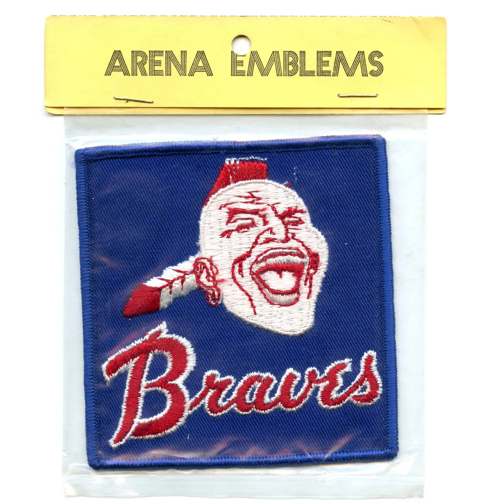 Very Rare Atlanta Braves Chief Noc-A-Homa MLB Baseball Vintage Square Team Logo Patch 