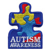 Autism Awareness Puzzle Embroidered Iron On Patch 