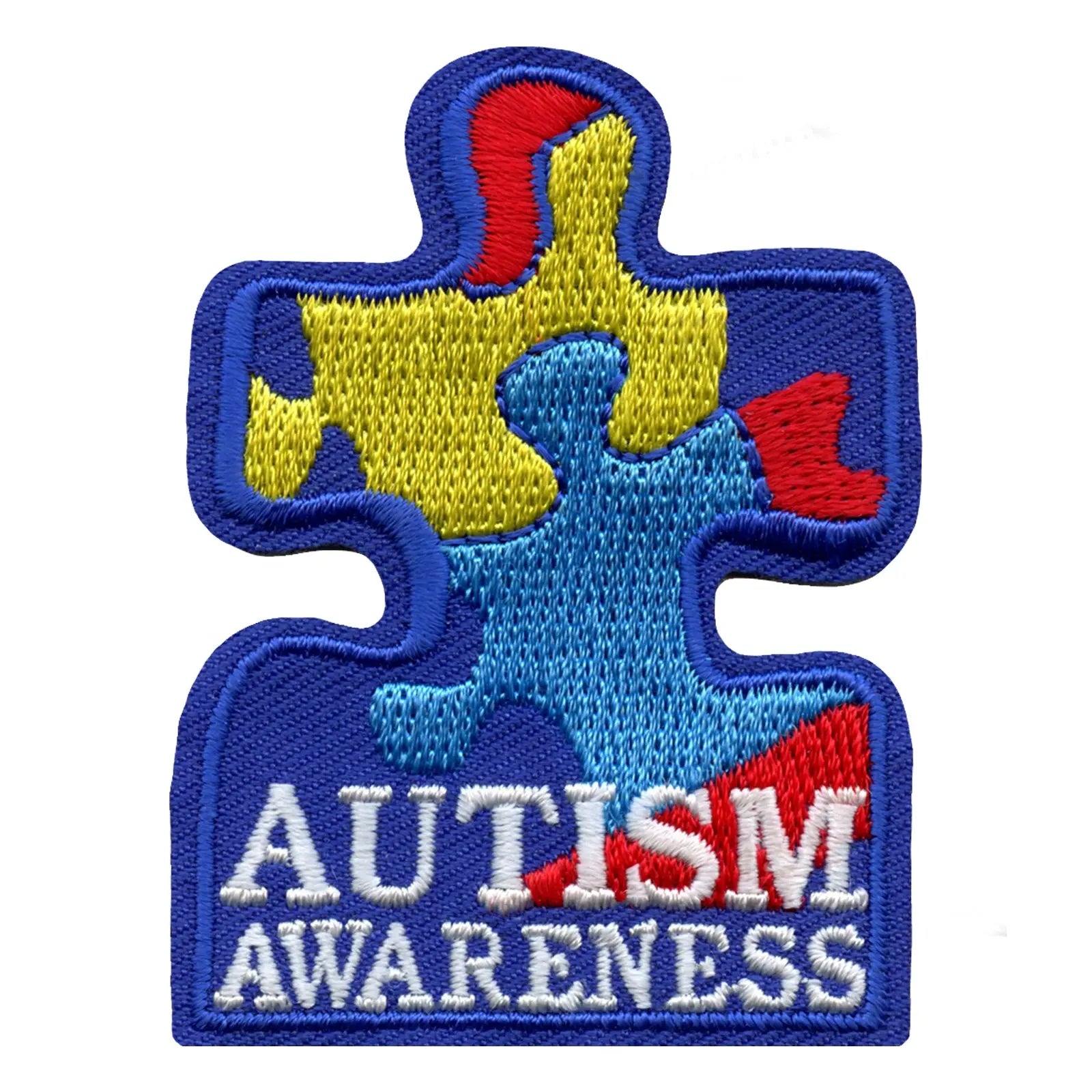 Autism Awareness Puzzle Embroidered Iron On Patch 