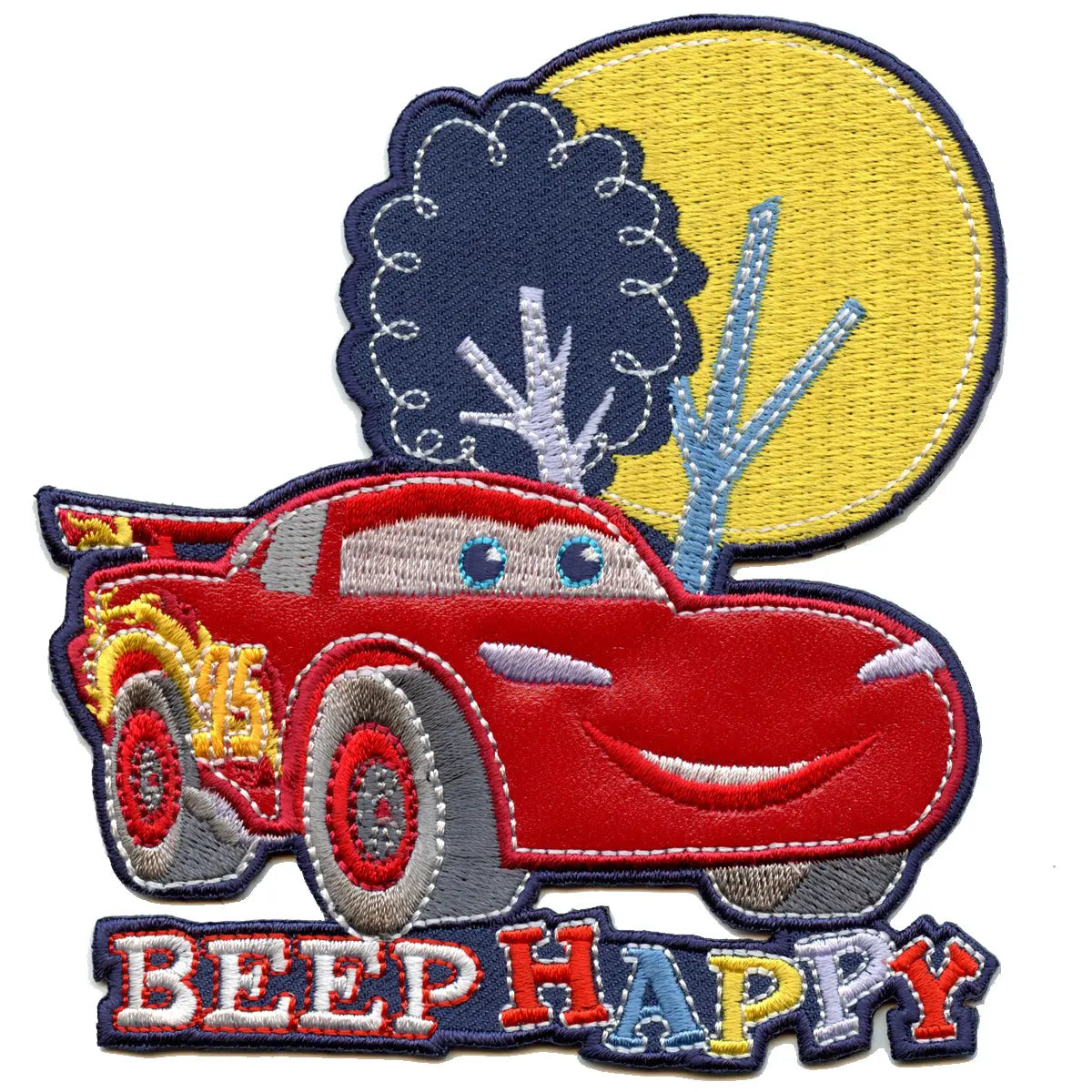 Disney Cars "Beep Happy" Embroidered Applique Patch 