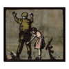 Banksy Girl Frisking Soldier Embroidered Iron On PhotoPatch 