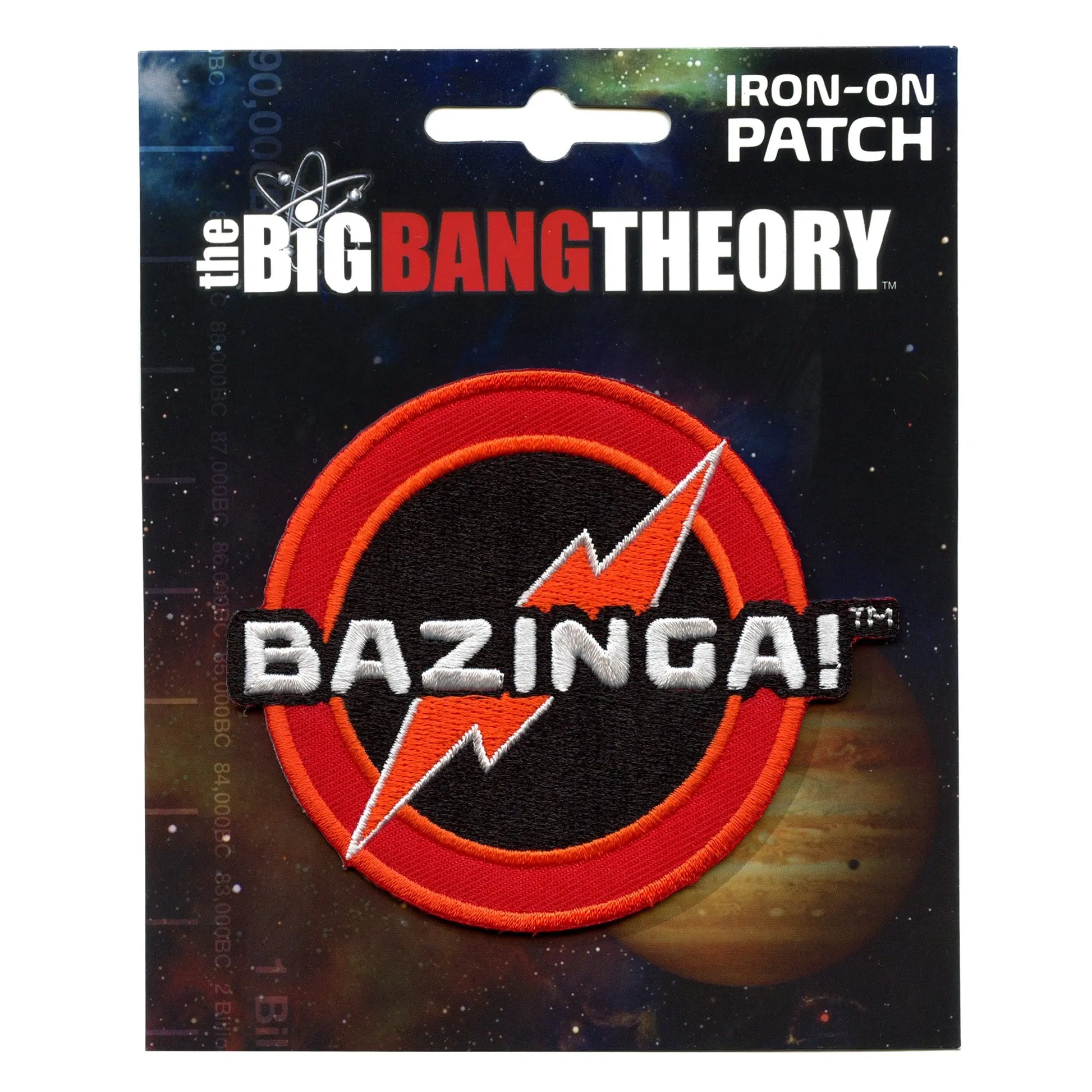 The Big Bang Theory "Bazinga" Embroidered Iron On Patch 