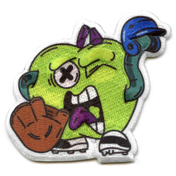 Sour Apple Bubblegum Hat Patch Baseball Flavor Embroidered Iron On