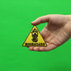 Biohazard Gas Mask Yellow Caution Sign Embroidered Iron On Patch 