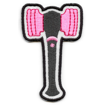 Hammer Light Stick Patch KPOP Fan Emoji Embroidered Iron On 