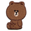 Line Friends Bear Brown Full Body Embroidered Iron On Patch 