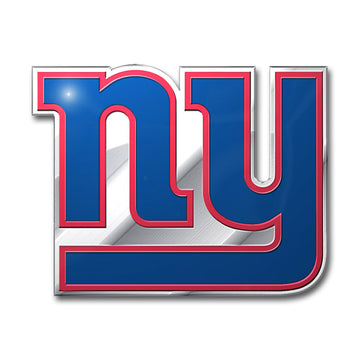 New York Giants Colored Aluminum Car Auto Emblem 