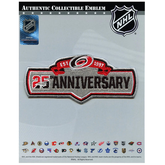 Carolina Hurricanes 25th Anniversary Jersey Patch 2022-23