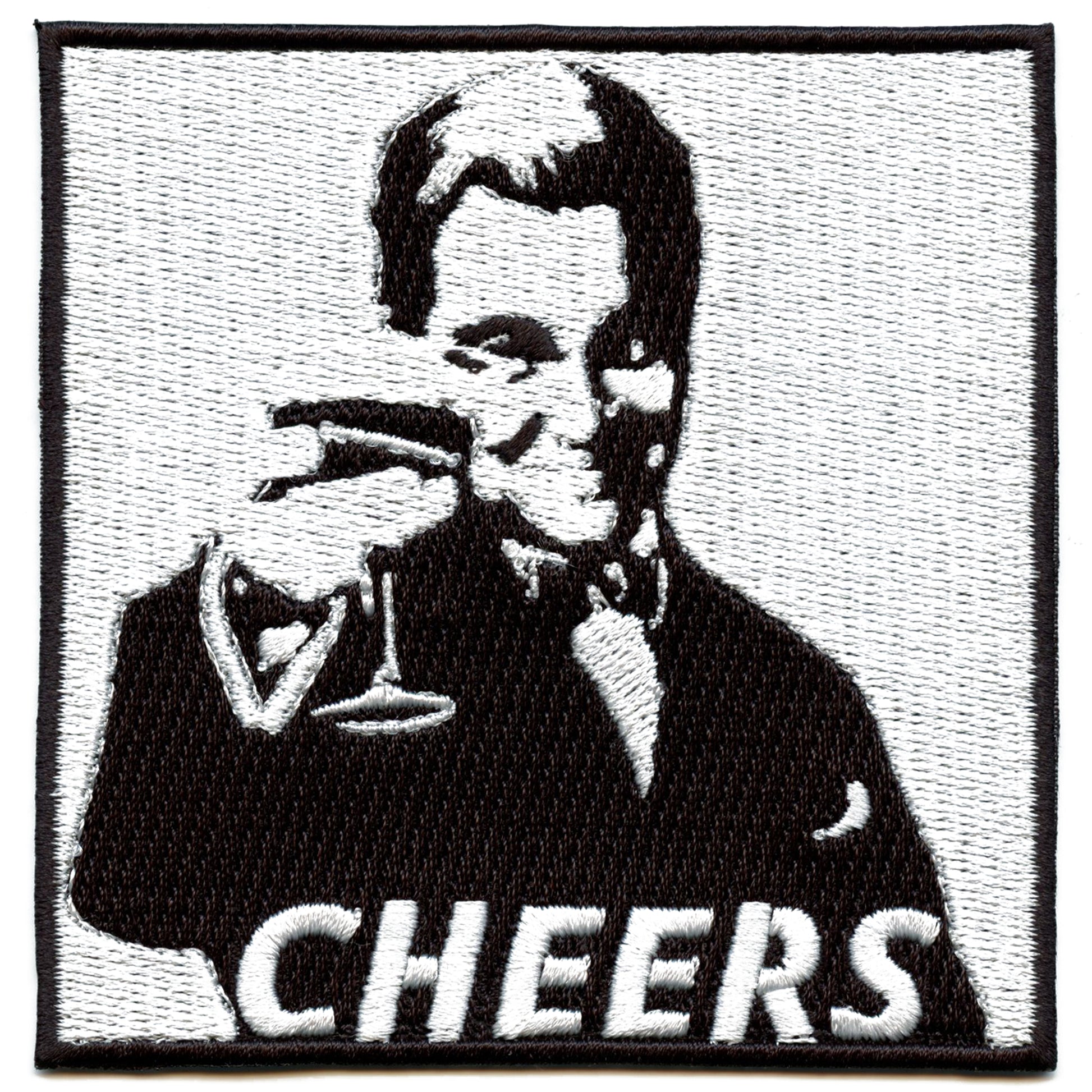 Cheers with Martini Meme Iron On Embroidered Patch 