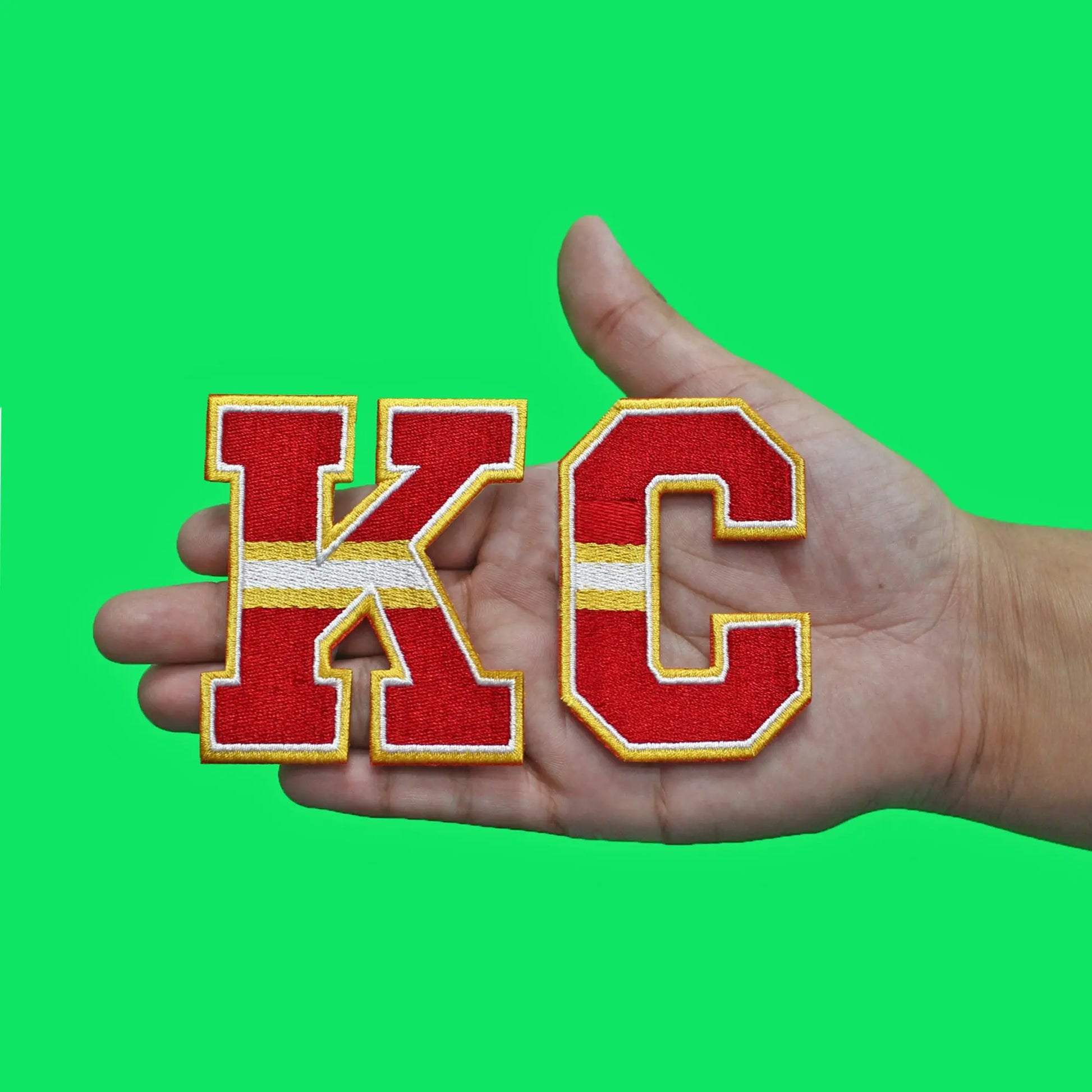 Kansas City Letters KC Patch Set Football Missouri Embroidered Iron On