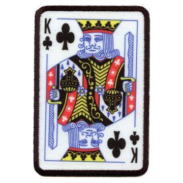 King Of Clubs Card FotoPatch Game Deck Embroidered Iron On 